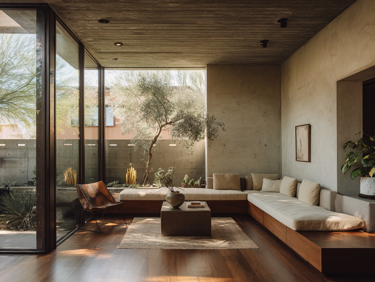 The finished Japandi lounge